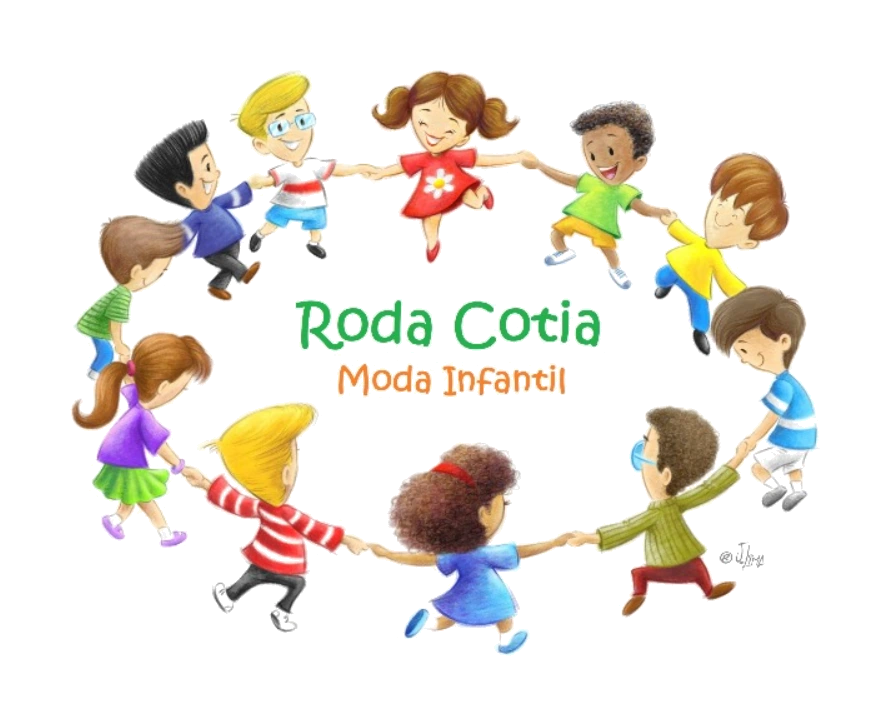 Ampliar: ilustração da Roda Cotia com crianças de mãos dadas.